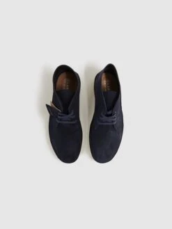 Clarks Navy Clarks Originals Suede Desert Boots -Reiss 100 328s5