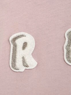 Reiss Pale Pink Bobbi Junior Motif Crew Neck T-Shirt -Reiss 129 951s6