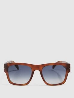 Eyewear By David Beckham Square Tortoiseshell Sunglasses