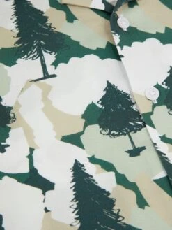 Reiss Green Saxon Junior Cuban Collar Short Sleeve Shirt -Reiss 229 177s6