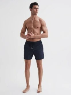 Reiss Navy Moorea Vilebrequin Plain Swim Shorts