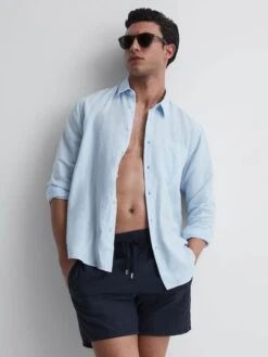 Reiss Navy Moorea Vilebrequin Plain Swim Shorts -Reiss 243 026s5