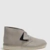 Stone Clarks Originals Suede Desert Boots