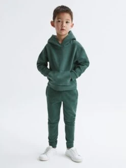 Reiss Midnight Green Alexander Senior Oversized Garment Dye Jersey Hoodie