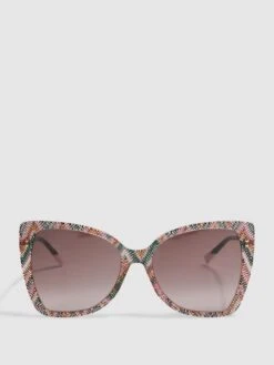 Missoni Eyewear Oversized Cat Eye Sunglasses