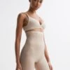 Reiss Champagne Spanx Shapewear High-Waisted Mid-Thigh Shorts