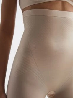 Reiss Champagne Spanx Shapewear High-Waisted Mid-Thigh Shorts -Reiss 449 737s3