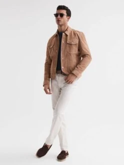 Reiss Navy Venice Linen Crew Neck T-Shirt -Reiss 465 454s6