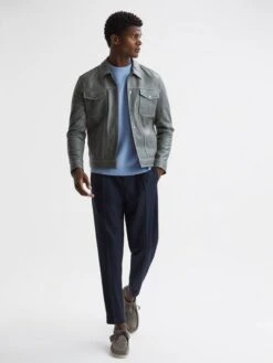 Reiss Grey Clarks Originals Suede Wallabee Shoes