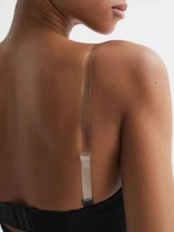 Reiss Black Spanx Shapewear Strapless Mid-Thigh Bodysuit With Cups -Reiss 597 704s4