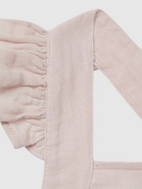 Reiss Pink Cerys Senior Cotton Cross Back Dress 6 Reiss Pink Cerys Senior Cotton Cross Back Dress – Image 6