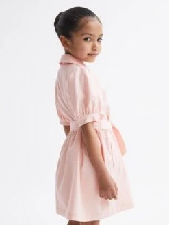 Reiss Pink Naomi Junior Puff Sleeve Belted Dress 14 Reiss Pink Naomi Junior Puff Sleeve Belted Dress -Reiss 692 205s7