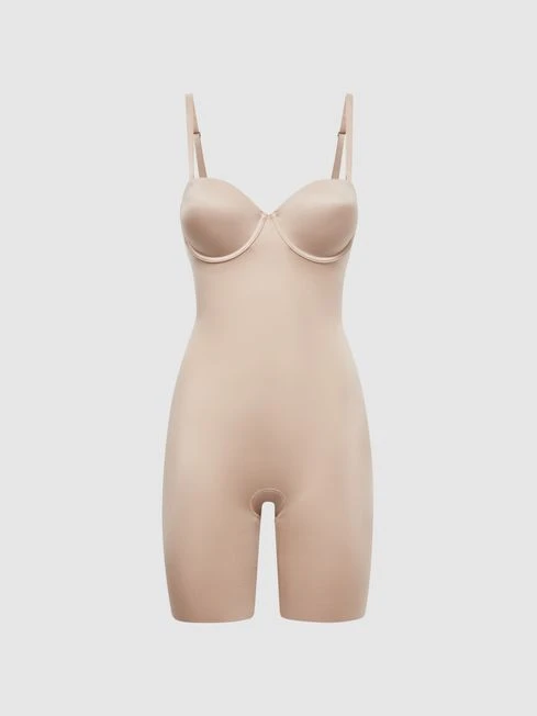 Reiss Champagne Spanx Shapewear Strapless Mid-Thigh Bodysuit With Cups 2 Reiss Champagne Spanx Shapewear Strapless Mid-Thigh Bodysuit With Cups – Image 2