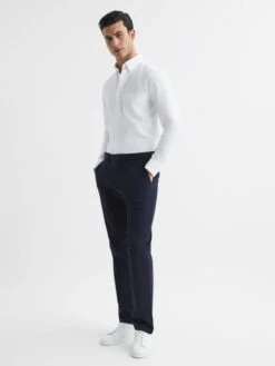 Reiss Navy Pitch Slim Fit Washed Chinos -Reiss 751 922s3