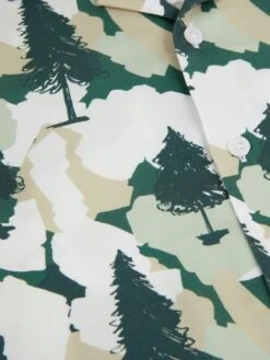 Reiss Green Saxon Senior Cuban Collar Short Sleeve Shirt -Reiss 788 316s6