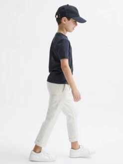 Reiss Airforce Blue Bless Senior Crew Neck T-shirt -Reiss 808 082s3