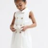 Reiss White Natalie Junior Sleeveless Belted Dress