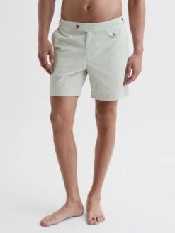 Reiss Green Clipper Hemingsworth Seersucker Swim Shorts 7 Reiss Green Clipper Hemingsworth Seersucker Swim Shorts -Reiss 958 949s3