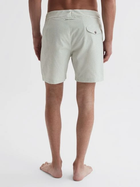 Reiss Green Clipper Hemingsworth Seersucker Swim Shorts 4 Reiss Green Clipper Hemingsworth Seersucker Swim Shorts – Image 4