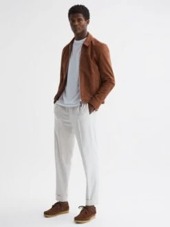 Reiss Brown Clarks Originals Suede Moccasin Shoes