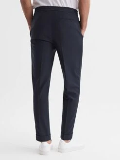 Reiss Navy Brighton Pleat Front Trousers -Reiss A11 850s5
