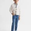 Reiss Ecru Chile Senior Wool Blend Cardigan