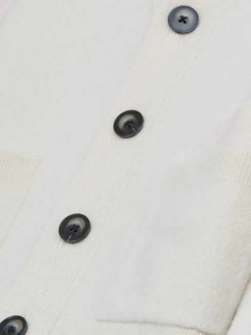 Reiss Ecru Chile Senior Wool Blend Cardigan 7 Reiss Ecru Chile Senior Wool Blend Cardigan – Image 7