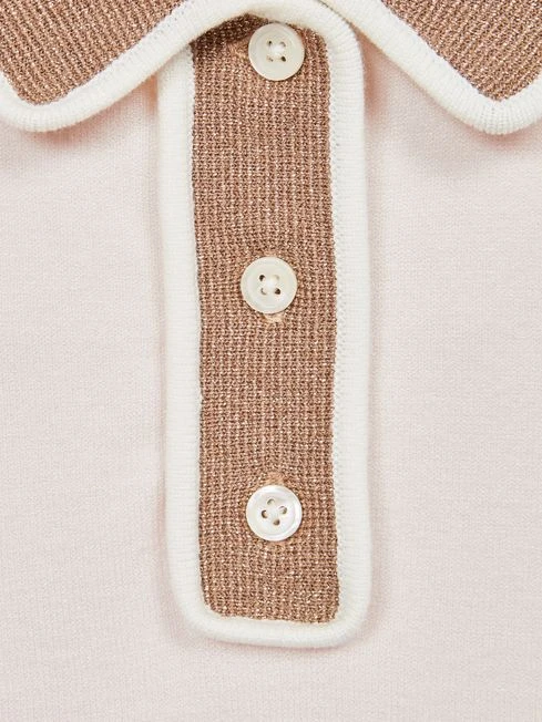 Reiss Pink Eliza Junior Lace Back Polo 6 Reiss Pink Eliza Junior Lace Back Polo – Image 6