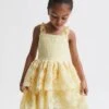 Reiss Lemon Bethany Junior Bow Strap Lace Dress