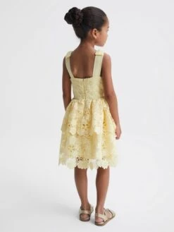 Reiss Lemon Bethany Junior Bow Strap Lace Dress -Reiss D17 100s5