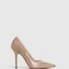 Reiss Latte Dahlia Leather Sheer Court Shoes