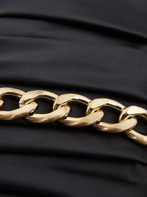 Reiss Black Camille Satin Pleated Clutch Bag 6 Reiss Black Camille Satin Pleated Clutch Bag – Image 6