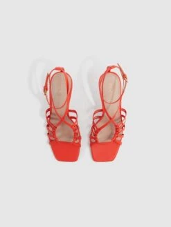 Reiss Coral Eva Leather Strappy Heels -Reiss D28 892s3
