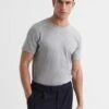 Reiss Grey Marl Bless Crew Neck T-Shirt