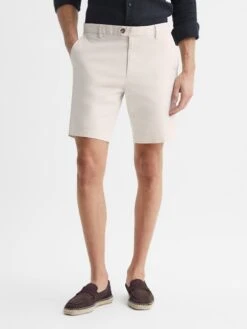 Reiss Chalk Wicket Modern Fit Chino Shorts