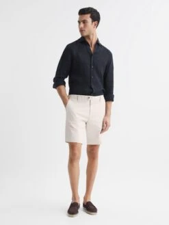 Reiss Chalk Wicket Modern Fit Chino Shorts -Reiss D40 028s3
