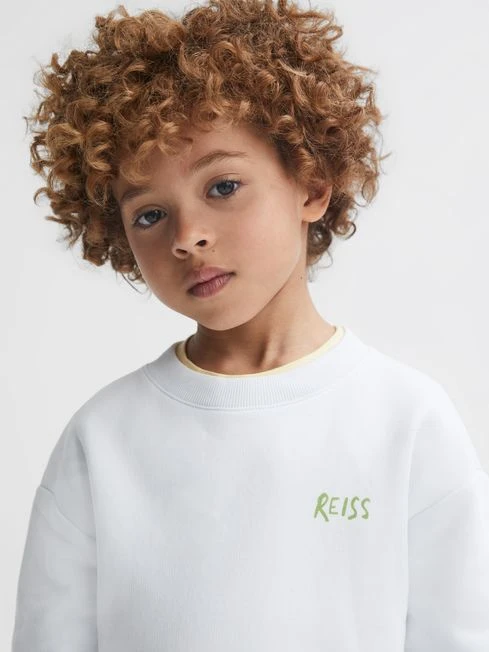 Reiss Ecru Positano Junior Cotton Crew Neck Jumper 4 Reiss Ecru Positano Junior Cotton Crew Neck Jumper – Image 4