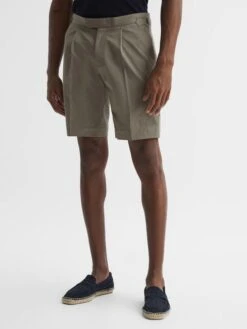 Reiss Khaki Shore Side Adjuster Shorts