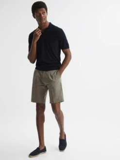 Reiss Khaki Shore Side Adjuster Shorts -Reiss D46 378s3