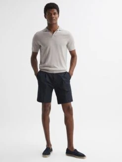 Reiss Navy Shore Side Adjuster Shorts -Reiss D46 379s3