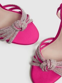 Reiss Pink Estel Embellished Heeled Sandals -Reiss D49 968s6