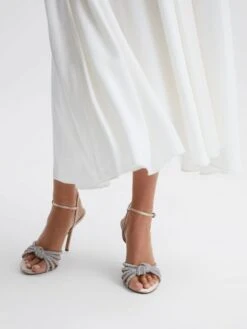 Reiss Nude Estel Embellished Heeled Sandals -Reiss D49 970s3