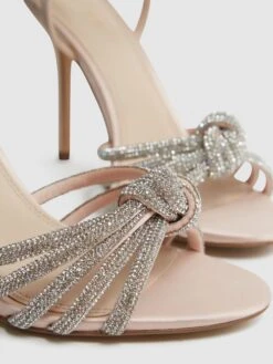 Reiss Nude Estel Embellished Heeled Sandals -Reiss D49 970s6