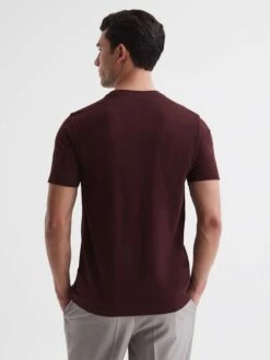 Reiss Bordeaux Bless Crew Neck T-Shirt -Reiss D50 922s5