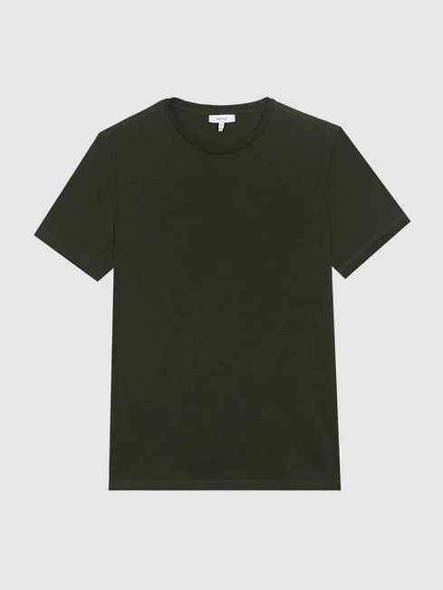 Reiss Oxidised Green Bless Crew Neck T-Shirt 2 Reiss Oxidised Green Bless Crew Neck T-Shirt – Image 2
