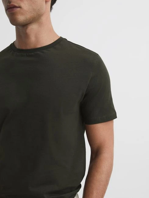 Reiss Oxidised Green Bless Crew Neck T-Shirt 4 Reiss Oxidised Green Bless Crew Neck T-Shirt – Image 4