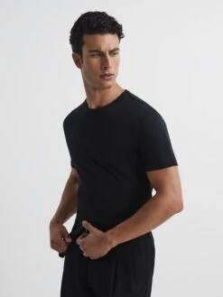Reiss Black Bless Crew Neck T-Shirt -Reiss D50 927s6