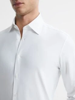 Reiss White Voyager Regular Fit Travel Shirt -Reiss D51 012s4