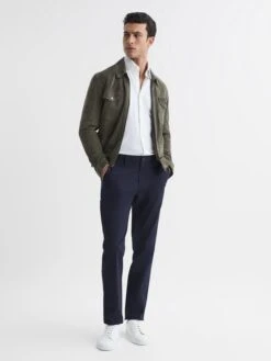 Reiss White Voyager Regular Fit Travel Shirt -Reiss D51 012s6