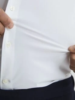 Reiss White Voyager Regular Fit Travel Shirt -Reiss D51 012s7